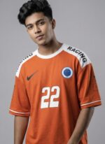 Orange- Drop Shoulder T-Shirt