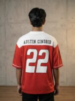 Red- Drop Shoulder T-Shirt - Image 2