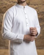 SEQUENCE - Premium White Panjabi - Image 3